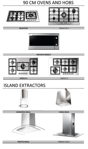 Electrical Industries showcase their built in hobs and island extractors